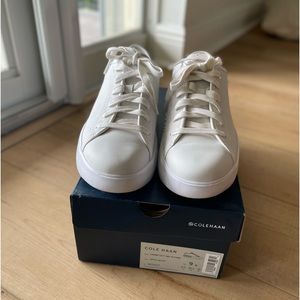 Cole Haan white leather sneakers